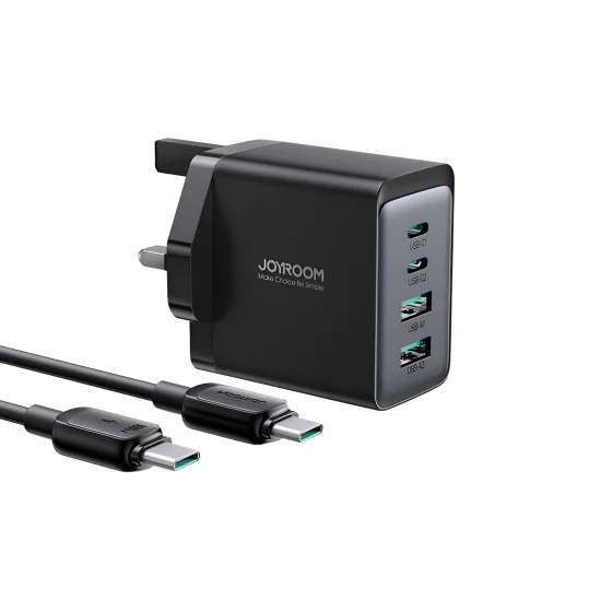 Charger Mobile Joyroom 2C2A 67W Jr-Tcg02+Cable Type-C To Type-C 1.2M Black